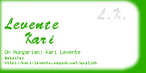 levente kari business card